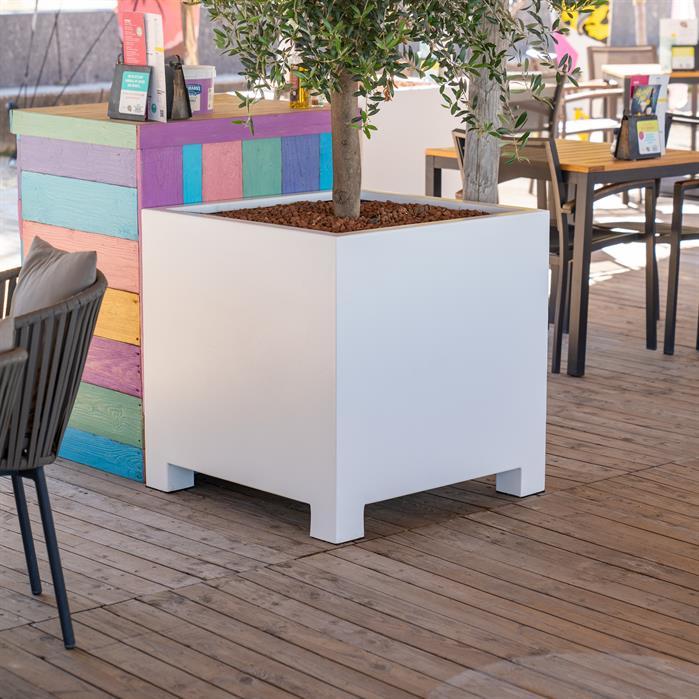 AFP5.1 - Aluminium,Plantenbakken,CARREZ met poten,1000 x 1000 x 800 mm