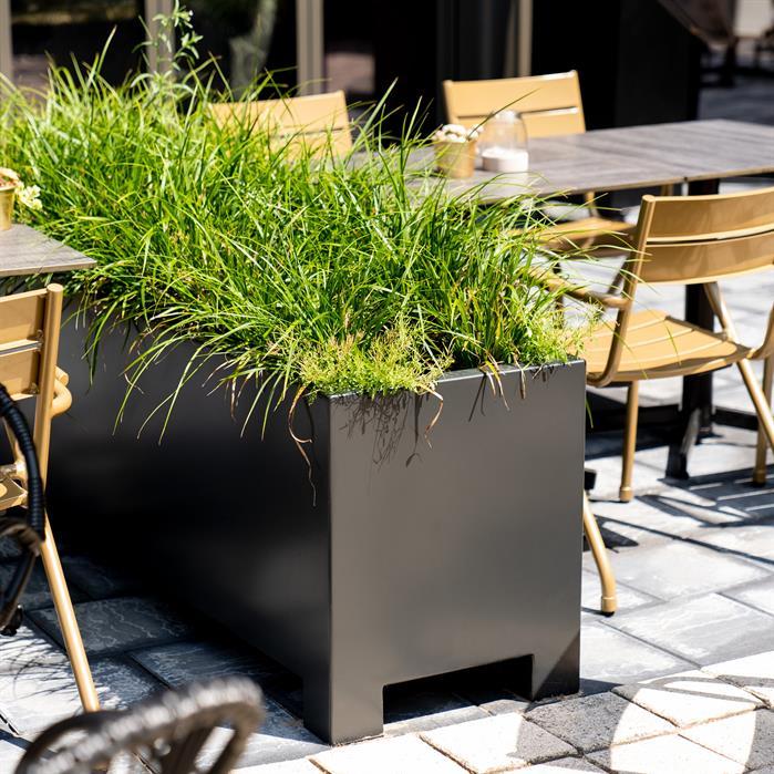 AFP7 - Aluminium,Plantenbakken,CARREZ met poten,700 x 700 x 700 mm