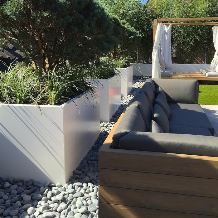 AF9.2 - Aluminium,Plantenbakken,CARREZ met bodem,500 x 500 x 1000 mm