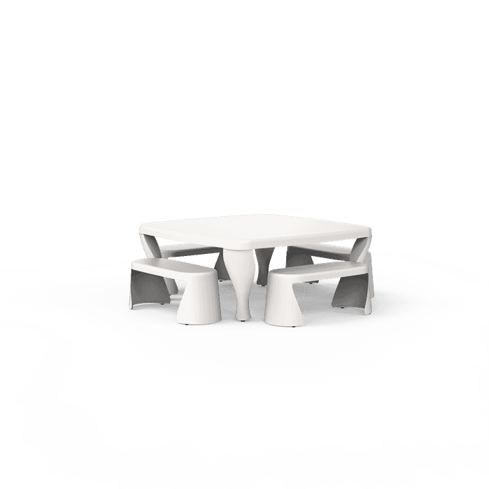 TB180 Table Barok RAL (op=op) - Polyester,ADEZZ sale,Tafel RAL 9016,1800 x 1800 x 770 mm