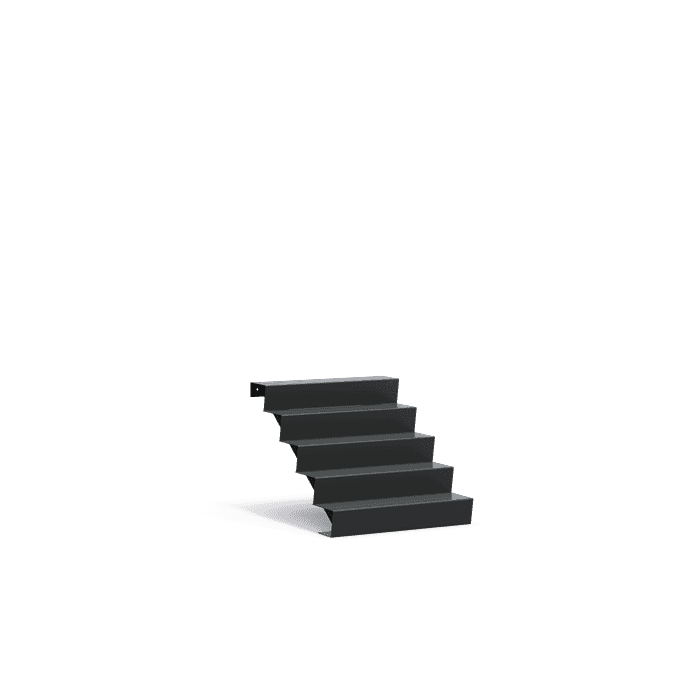 AST5.1 (5 stair steps) - Aluminium,Treppen,Treppe,1000 x 1200 x 850 mm