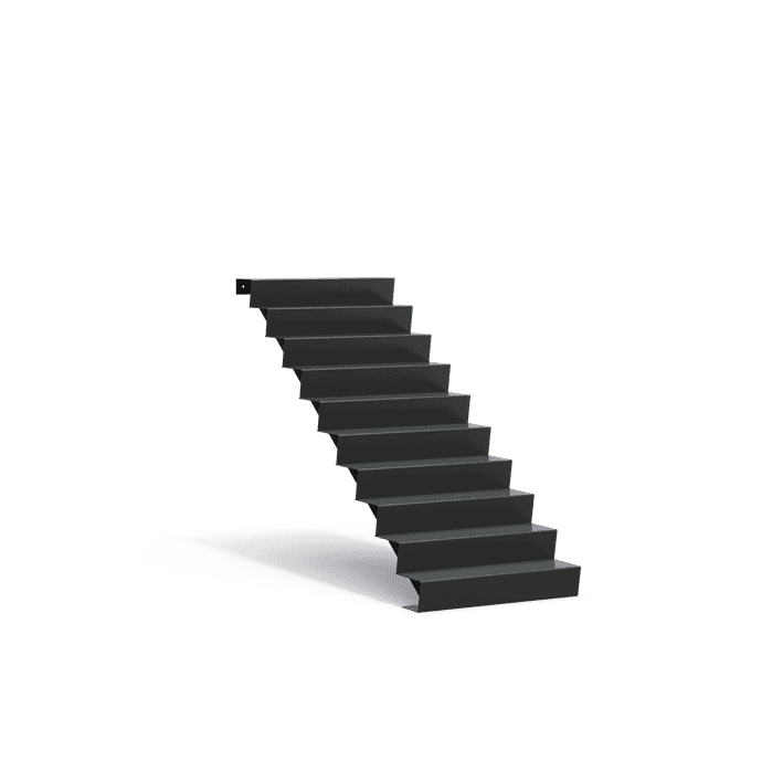 AST10.1 (10 stair steps) - Aluminium,Trappen,Trappen,1000 x 2400 x 1700 mm