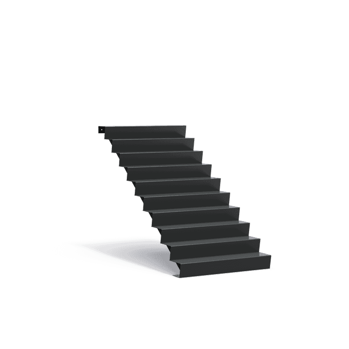 AST10.2 (10 stair steps) - Aluminium,Trappen,Trappen,1250 x 2400 x 1700 mm