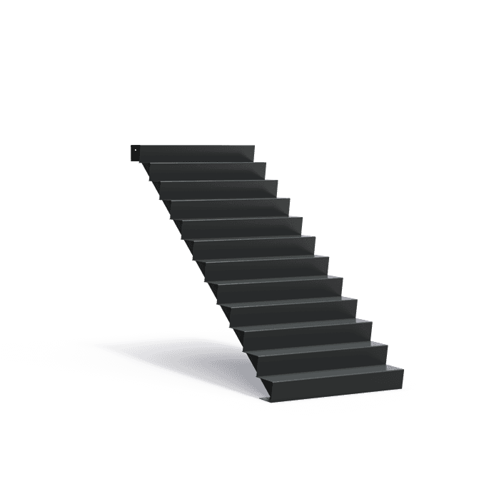AST12.2 (12 stair steps) - Aluminium,Treppen,Treppe,1250 x 2880 x 2040 mm