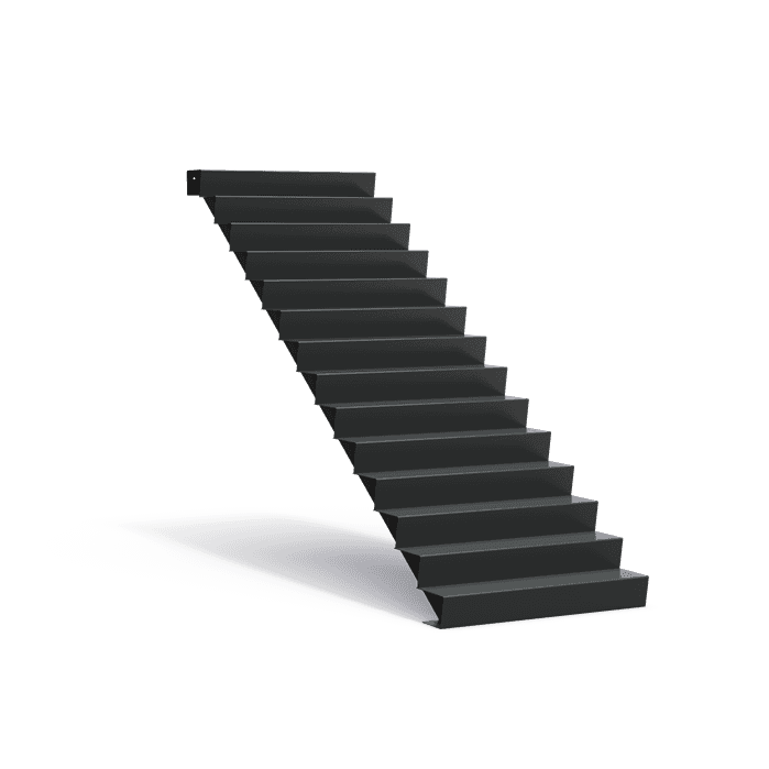 AST14.2 (14 stair steps) - Aluminium,Trappen,Trappen,1250 x 3360 x 2380 mm