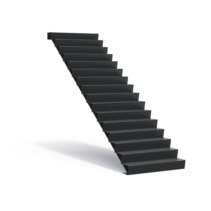 AST16.2 (16 stair steps) - Aluminium,Trappen,Trappen,1250 x 3840 x 2720 mm