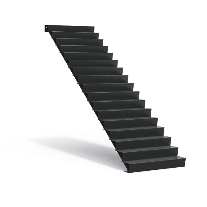 AST17.2 (17 stair steps) - Aluminium,Stairs,Stairs,1250 x 4080 x 2890 mm