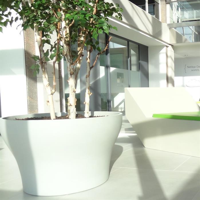 BS5 (op=op) - Polymeer beton,ADEZZ sale,Plantenbak RAL 7035,2350 x 600 mm