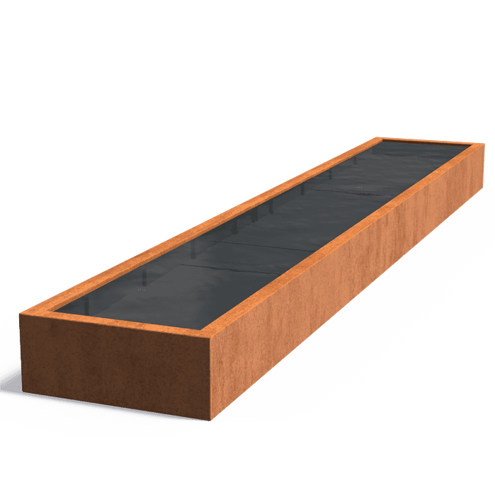 VC1.1 - Corten steel,Water features,Ponds standard,6000 x 1000 x 400 mm
