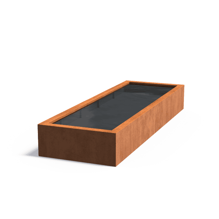 VC6.1 - Cortenstaal,Waterelementen,Vijvers standaard,3000 x 1000 x 400 mm