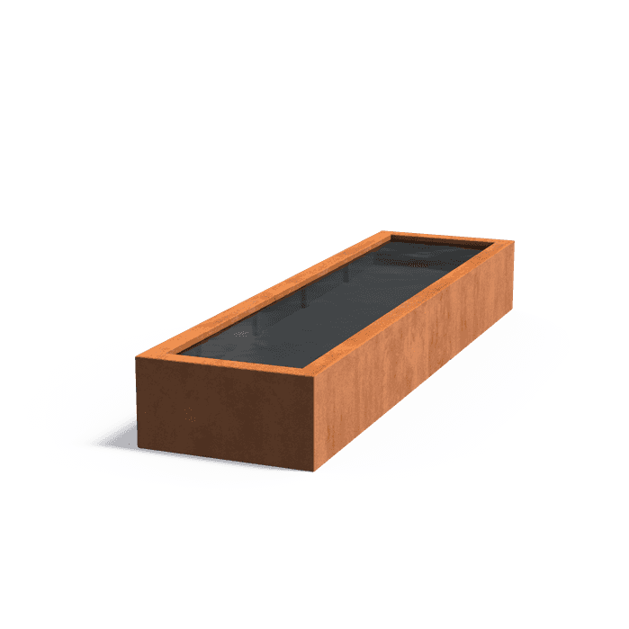 VC7.1 - Cortenstahl,Wasser elementen,Teiche standard,3000 x 800 x 400 mm