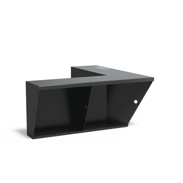 ARSN4.600.1000.400 inside corner - Aluminium,Keerwanden,Keerwand 600 met brede bovenrand,1000 x 1000 x 600 mm