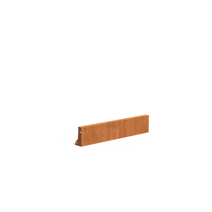 CRS2.200.1000 straight - Cortenstaal,Keerwanden,Keerwand 200,1000 x 100 x 200 mm