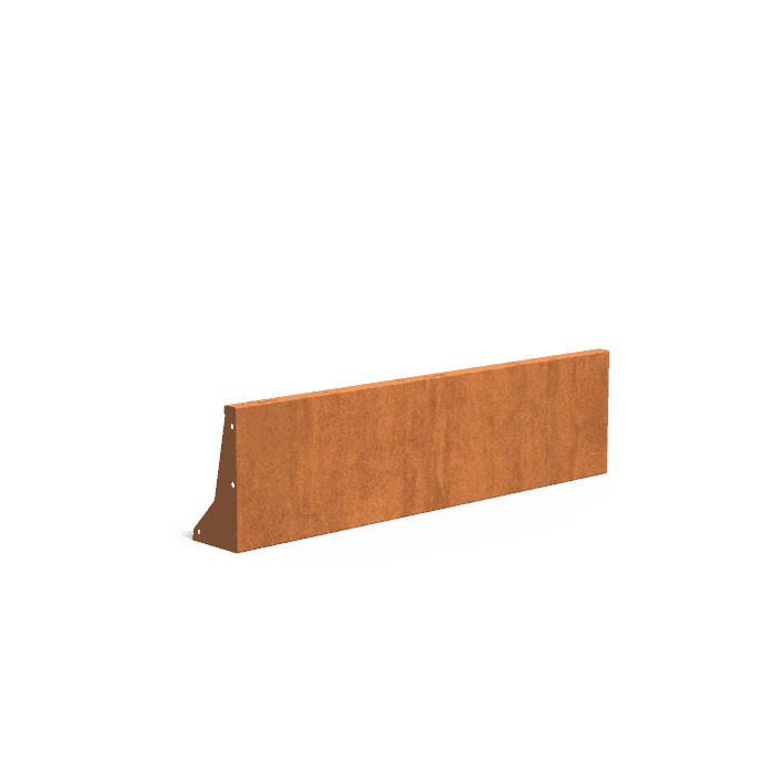 CRS3.400.1500 straight - Cortenstaal,Keerwanden,Keerwand 400,1500 x 200 x 400 mm