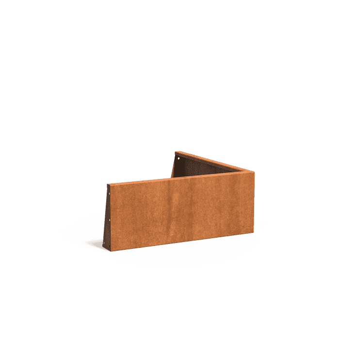 CRSO3.400.1000 outside corner - Cortenstaal,Keerwanden,Keerwand 400,1000 x 1000 x 400 mm