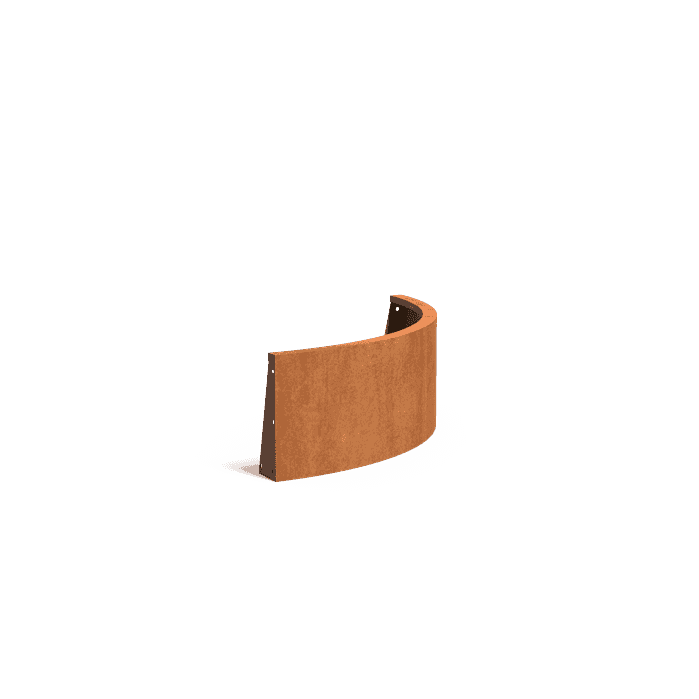 CRCO3.400.1000 outside curve - Corten steel,Retaining walls,Retaining wall 400,1000 x 1000 x 400 mm