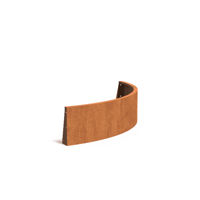 CRCO3.400.1500 outside curve - Stal kortenowska,Mury oporowe,Sciana oporowa 400,1500 x 1500 x 400 mm