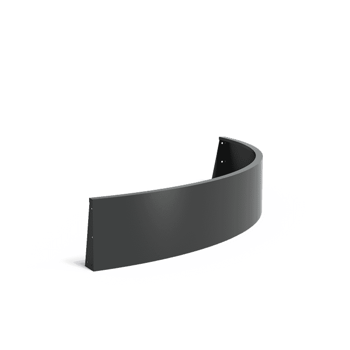 ARCO4.400.2000 outside curve - Aluminium,Stützmauer,Stützmauer 400,2000 x 2000 x 400 mm