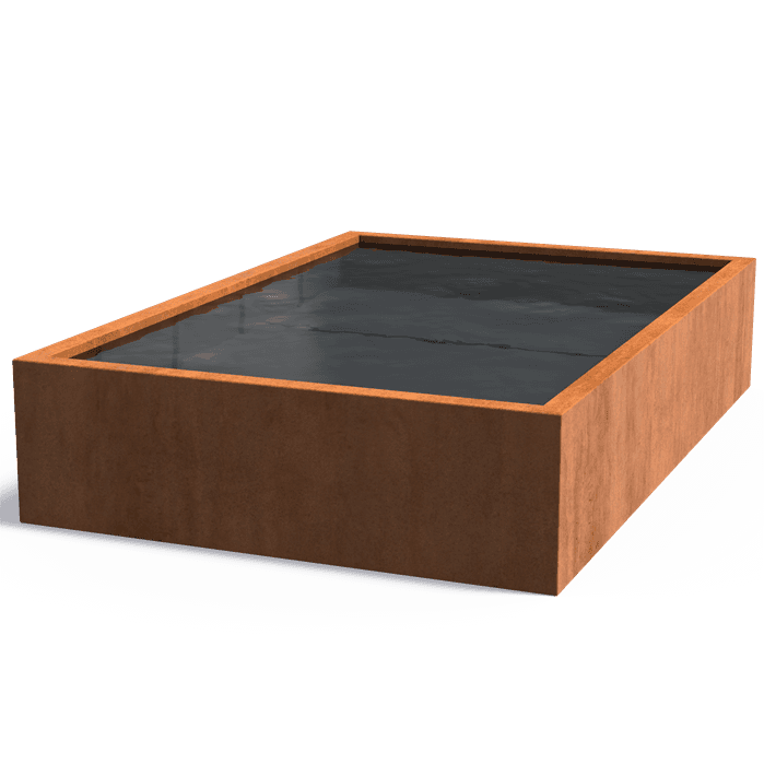 VC4 - Cortenstaal,Waterelementen,Vijvers standaard,3000 x 2000 x 600 mm