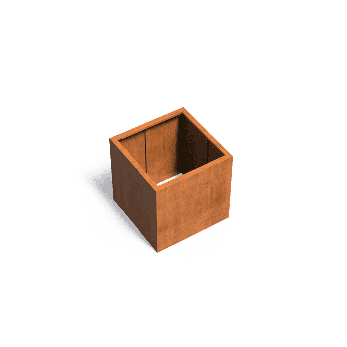 CAW6.1 - Stal kortenowska,Donice,CARREZ Bez dna,800 x 800 x 800 mm