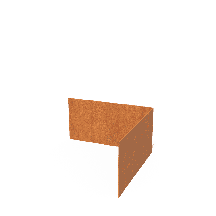 CR2.150BU - Corten steel,Edging,Edge corner straight top edge,300 x 300 x 150 mm