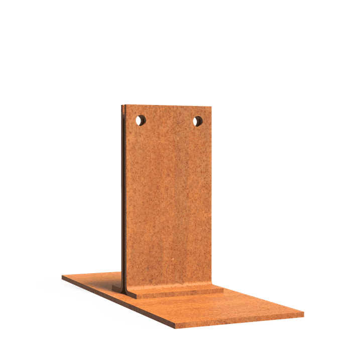 PKV150 (1piece) (Corten) - Cortenstaal,Accessoires,Piketpalen,200 x 80 x 123 mm