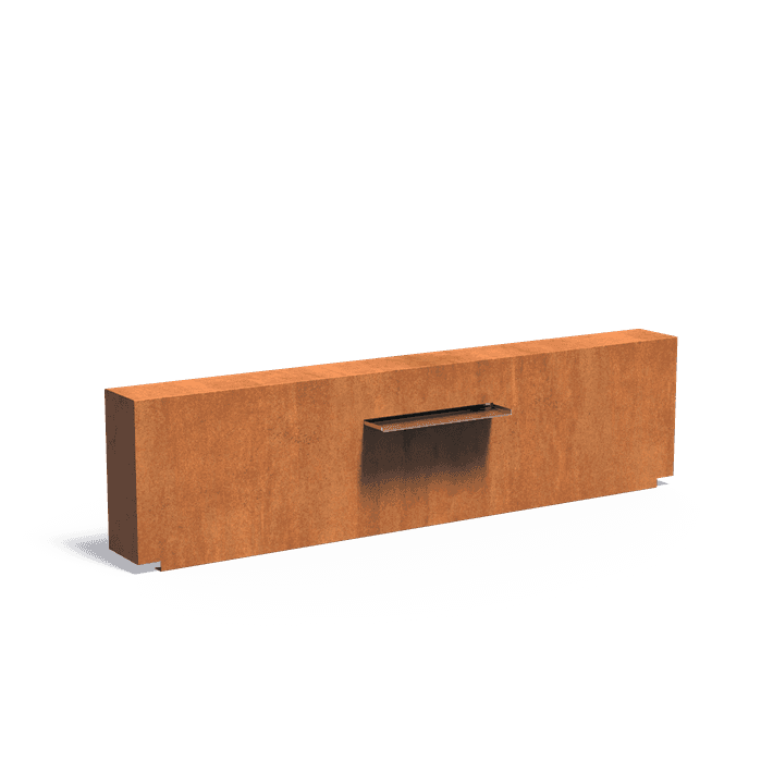 VCM1.2.600 (incl Waterfall 600 + VP3 Pump) - Cortenstaal,Waterelementen,Vijvermuren vast,2500 x 250 x 600 mm