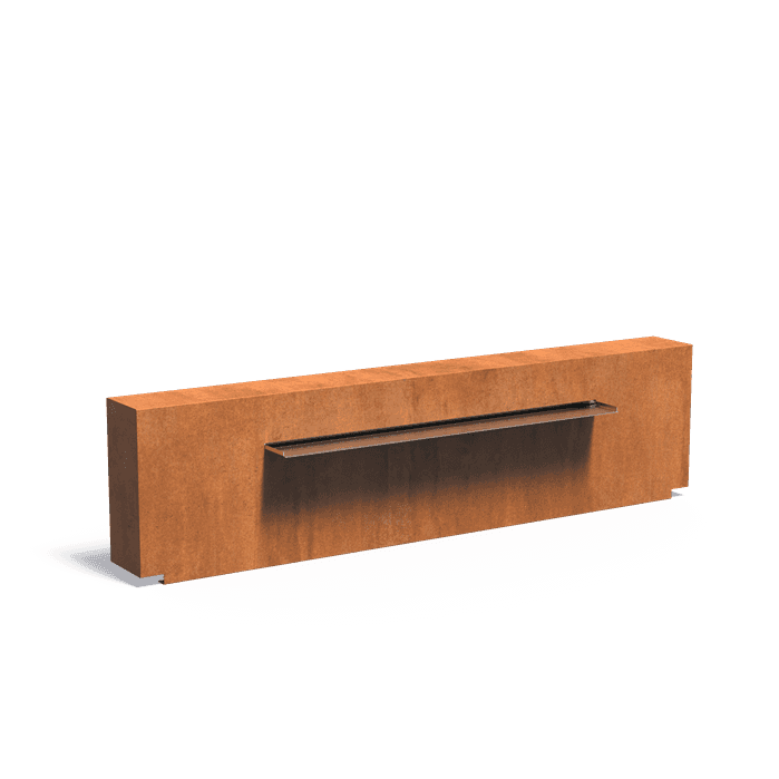 VCM1.2.1500 (incl Waterfall 1500 + VP5 Pump) - Corten steel,Water features,Pond walls fixed,2500 x 250 x 600 mm