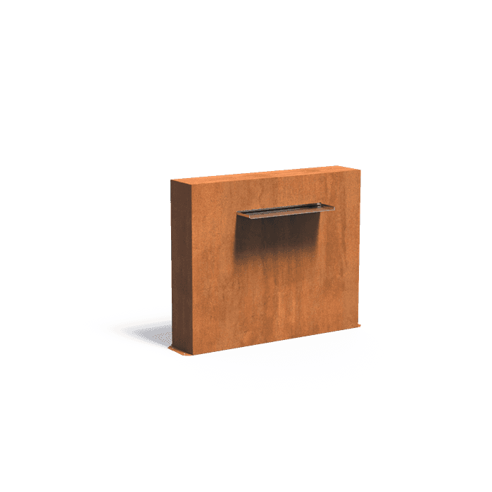 VCM2.5.600 (incl Waterfall 600 + VP3 Pump) - Corten steel,Water features,Pond walls free-standing,1200 x 250 x 1000 mm