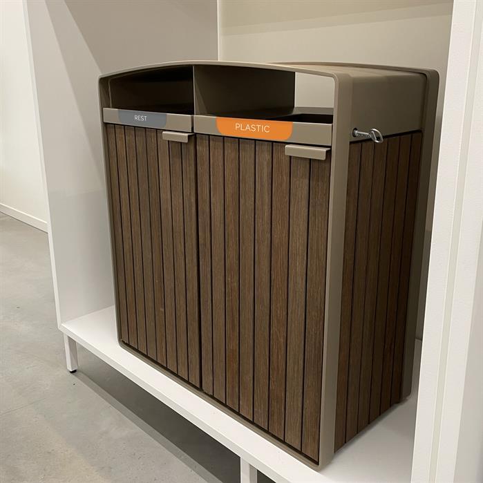 STLB.100WS2.Ct - Stal kortenowska,Kosze na smieci,STORR standard,1065 x 550 x 1150 mm