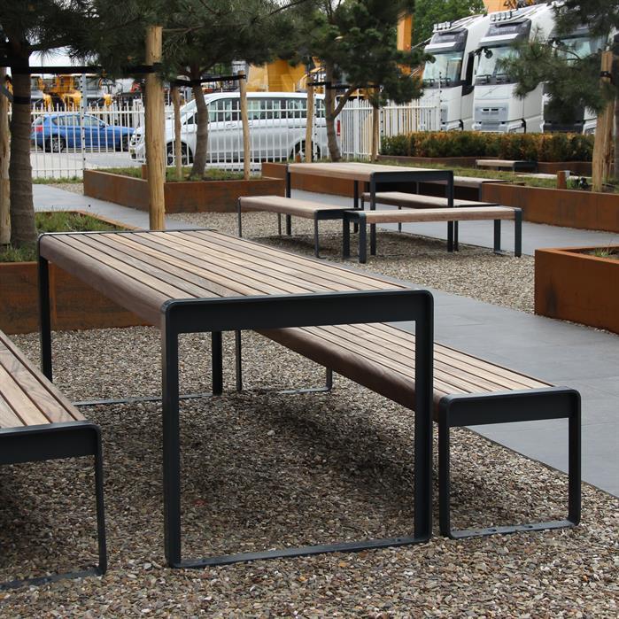 STTA.2300.ZnRc garapa - Gecoat staal,Tafels,STORR tafel,2300 x 790 x 750 mm