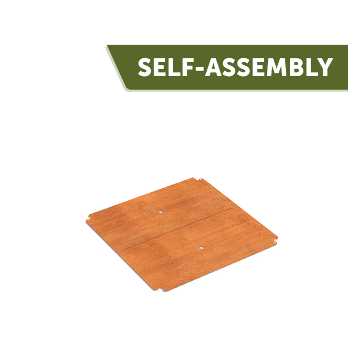Corten Accessory Corten steel Accessories CARREZ connect bottom plate 1000 x 1000 x 2 mm